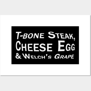 Guest Check T-bone Steak Cheese Eggs And Welch's Grape Posters and Art